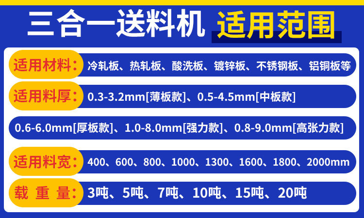 三合一整平送料機(jī)參數(shù)